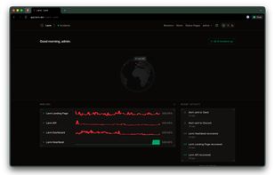 Dashboard with interactive live animation using real live check data.