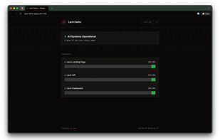 Status page example.