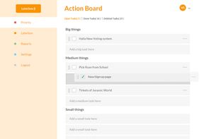 Plus now it is possible to drag and drop tasks across priorities. So you can move something from medium priority to high easily.