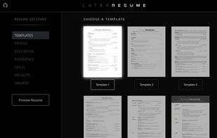 LaTeX Resume Generator screenshot 1