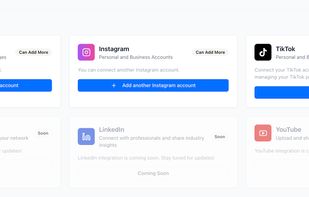 Account connections view