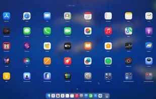 The full-screen app grid, just like the classic Launchpad.
