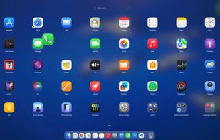 Drag one app onto another to create a folder.