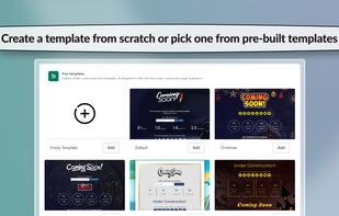 Admin can create a new template from scratch or can select from pre-build templates
