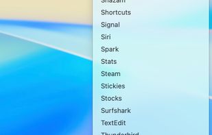 Dock Context Menu