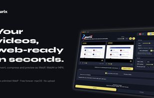 Laurix — Marketing banner: Your videos, web-ready in seconds