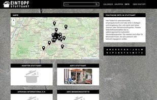 LAUTI places page which lists all the places including a map view
