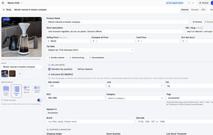 Online store: product page with photos, variants, price and description, ready for search engines.