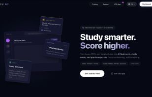 Turn any PDF, image, or recording into flashcards, quizzes, and notes in seconds.