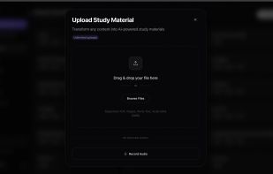 Upload a PDF, record auido or snap a photo, Laxu AI genrates study materials instantly.