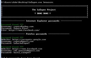 LaZagne screenshot 1