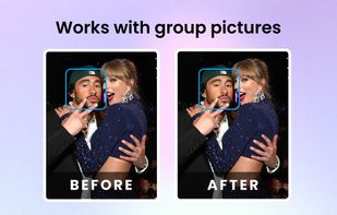 Works with group pictures