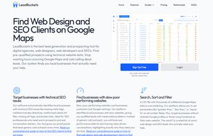 LeadBuckets landing page