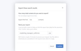 Export your new leads in a single click