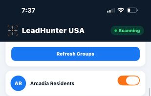 Turn any group on or off. Newly joined ones are flagged automatically.
