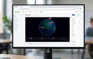 See realtime visitors on our animated global view
