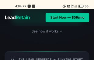 Set up in 15 minutes. LeadRetain 
runs automatically from the 
moment a lead submits your form — 
no CRM, no manual work required.