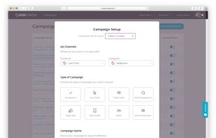 Select from 8 different type of campaigns depending on your marketing objective.  
