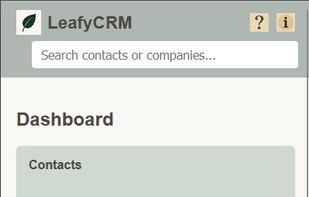 LeafyCRM Mobile Dashboard
