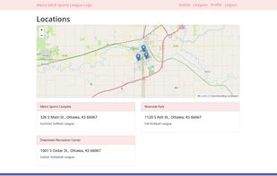 View all active league locations at a glance. Easily manage and visualize where your games and events are happening.