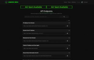 API Endpoint Page