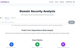 LeakRadar.io screenshot 1