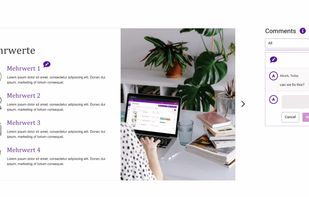 You can comment on specific spots on the slides and even @ people.
