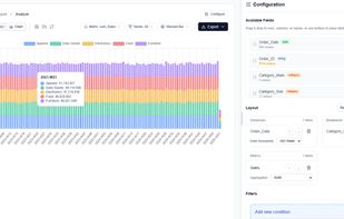 Real-time pivot charts on massive datasets.