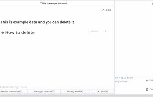 Memorizing knowledge