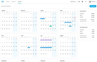 Check your personal calendar to view all your leave in one place.