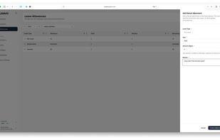 Manual Adjustment to allowances