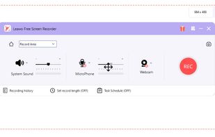 Click on the red REC button to record.