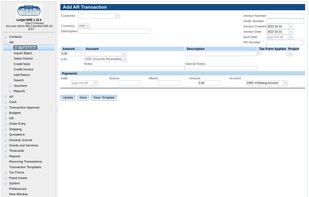 AR transaction entry.