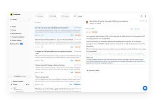 Main dashboard screen of Leedlime.com