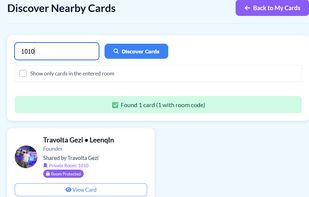 Discovery of cards broadcasted on local WiFi network.