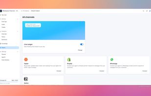 Deploy: the same agent on a website widget, WhatsApp, Shopify, Notion, or 6,000+ apps through Zapier.
