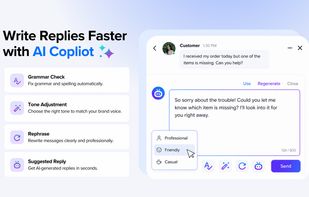 AI-assisted replies backed by clear references, so teams can respond faster with confidence and accuracy.