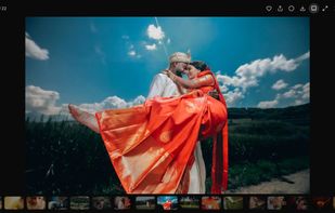 Full-screen viewing with one-tap download of the original.