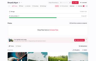 Upload, then set watermark, downloads and PIN per gallery.