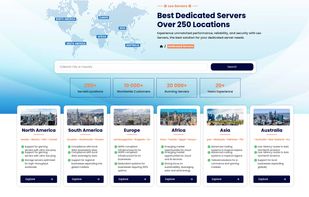 250+ Server Locations Worldwide  Blazing Fast Dedicated Servers, Wherever You Are
