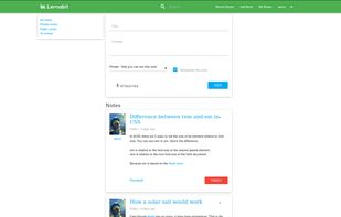 Notes are displayed as a feed