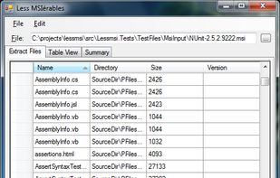 lessmsi screenshot 1
