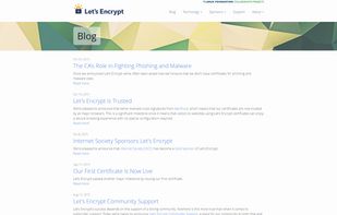 Let's Encrypt's administrative blog