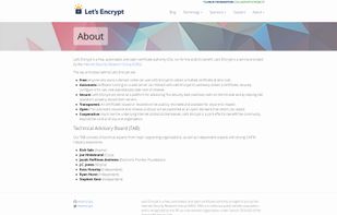 Let's Encrypt's About page