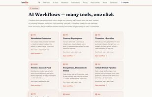 Multi-tool workflows that chain steps together in one click