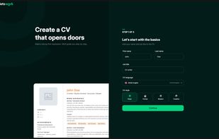 Onboarding - provide the name, language and cv style