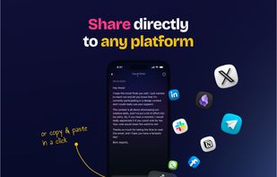 Share directly to any platform