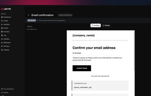 Lettr's no-code email template builder for marketing and product teams