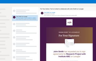 Request for e-signatures with Lexagle