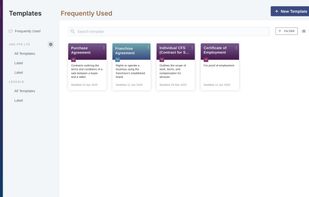 Select or modify contract templates from Lexagle's contract library